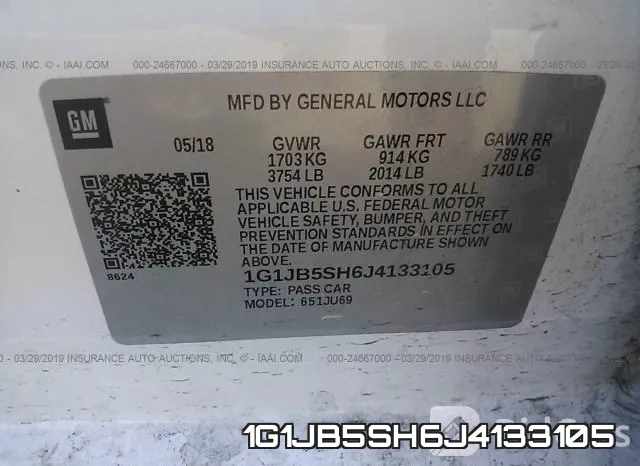 1G1JB5SH6J4133105 фото 10