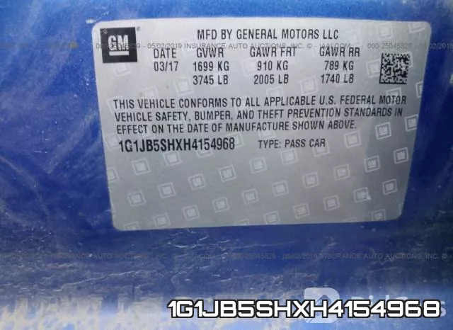 1G1JB5SHXH4154968 фото 10