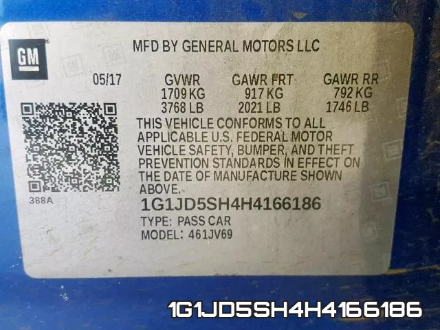 1G1JD5SH4H4166186 фото 2