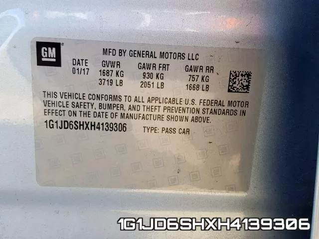 1G1JD6SHXH4139306 фото 2