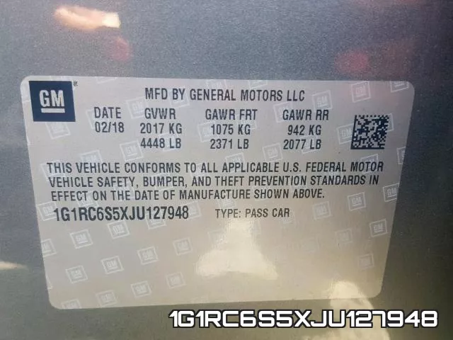 1G1RC6S5XJU127948 фото 2