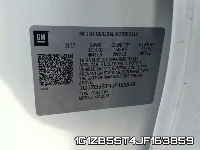 1G1ZB5ST4JF163859 фото 2
