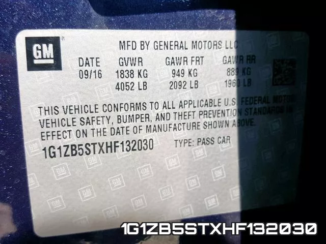 1G1ZB5STXHF132030 фото 2