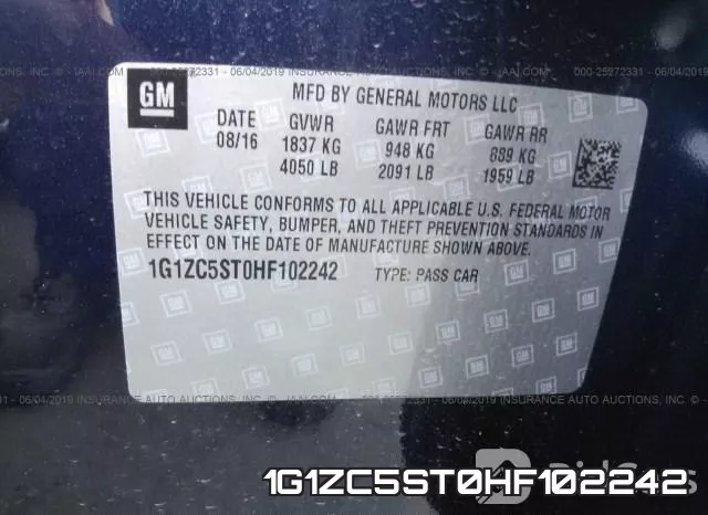 1G1ZC5ST0HF102242 фото 10