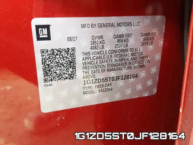 1G1ZD5ST0JF128164 фото 2