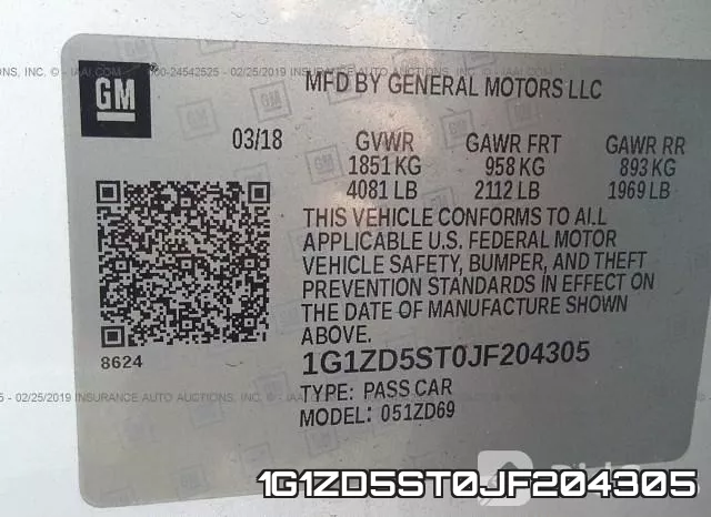 1G1ZD5ST0JF204305 фото 10
