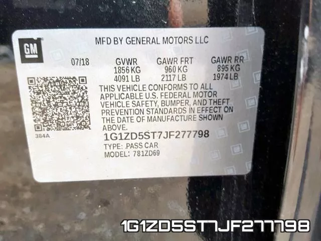1G1ZD5ST7JF277798 фото 2