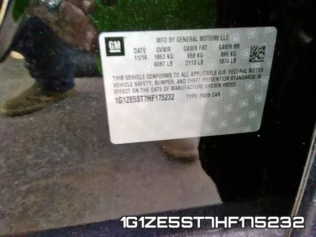 1G1ZE5ST7HF175232 фото 2