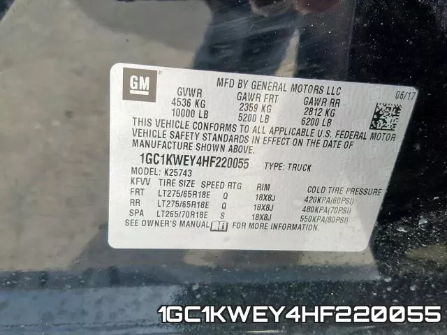 1GC1KWEY4HF220055 фото 2