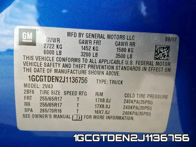 1GCGTDEN2J1136756 фото 2