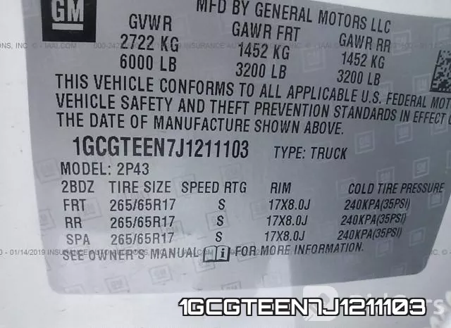 1GCGTEEN7J1211103 фото 10