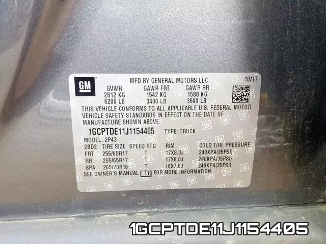 1GCPTDE11J1154405 фото 2