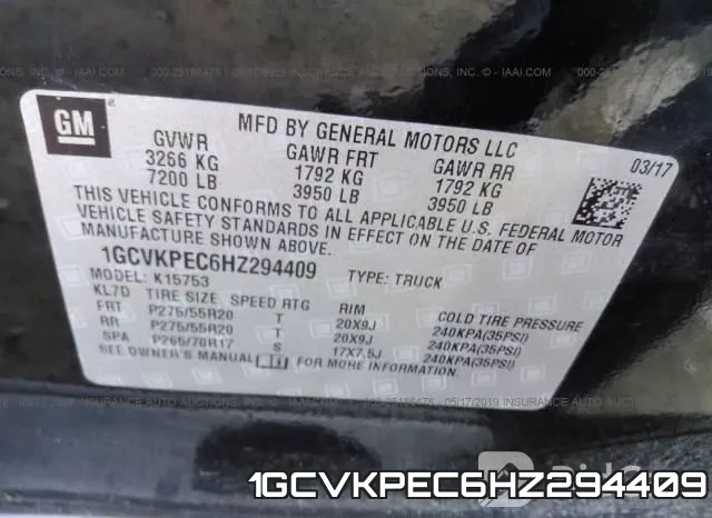 1GCVKPEC6HZ294409 фото 10