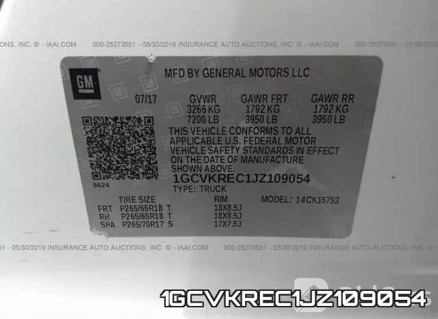 1GCVKREC1JZ109054 фото 10