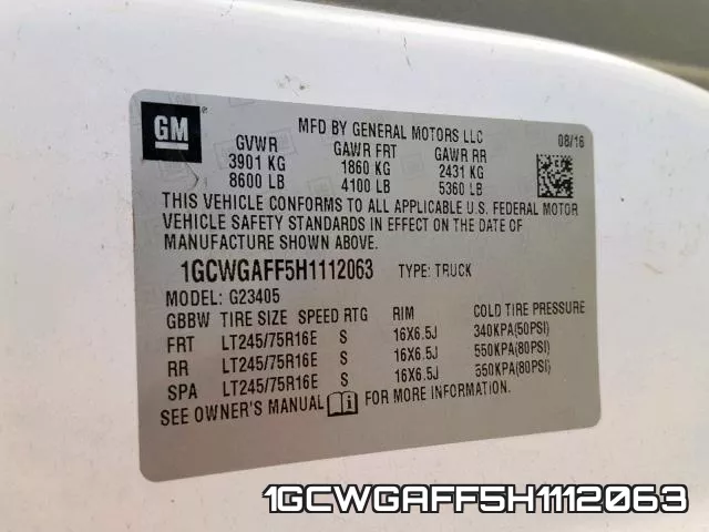 1GCWGAFF5H1112063 фото 2