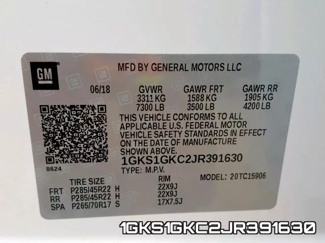 1GKS1GKC2JR391630 фото 2