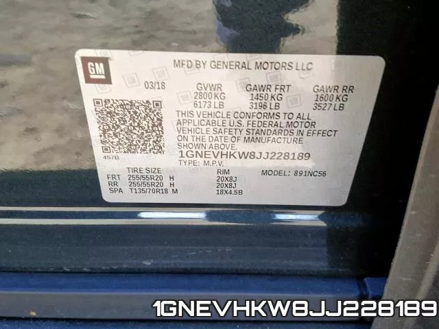 1GNEVHKW8JJ228189 фото 2