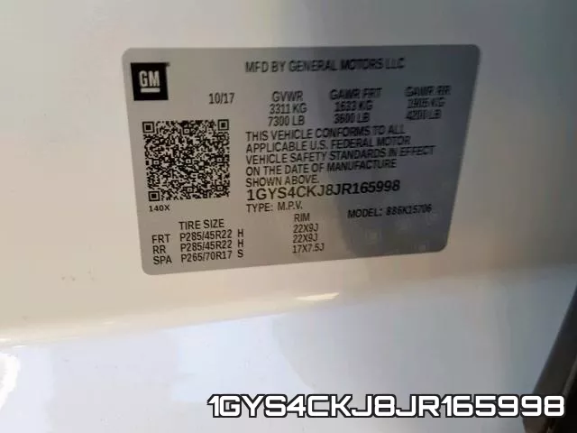1GYS4CKJ8JR165998 фото 2