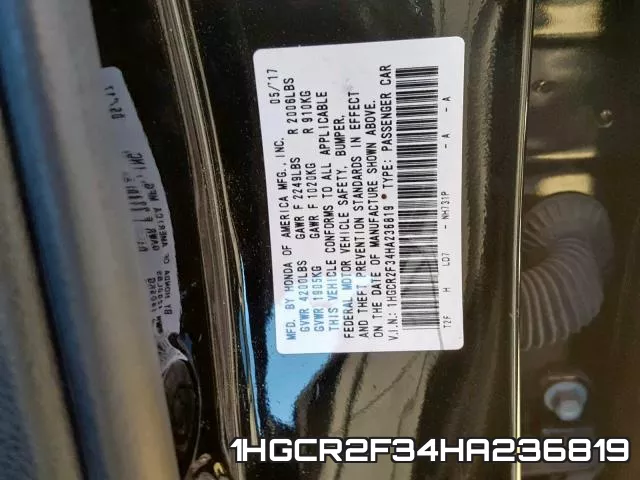 1HGCR2F34HA236819 фото 2