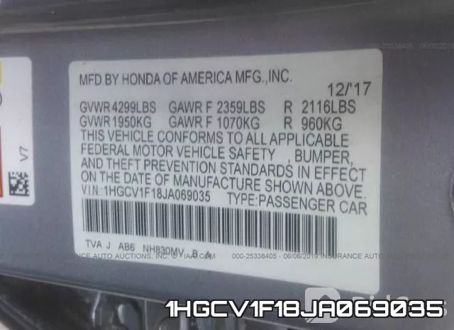 1HGCV1F18JA069035 фото 10