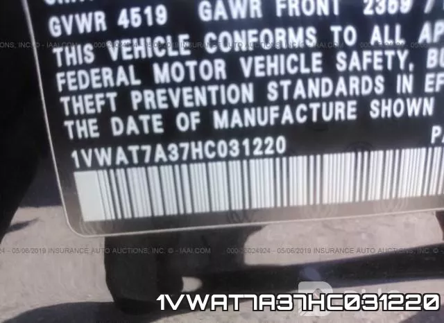 1VWAT7A37HC031220 фото 10