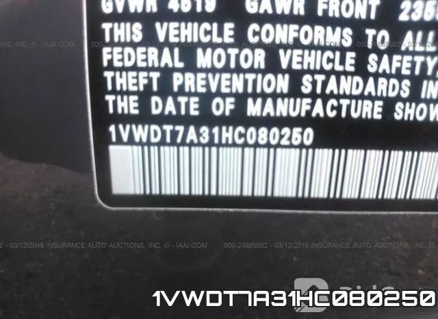 1VWDT7A31HC080250 фото 10