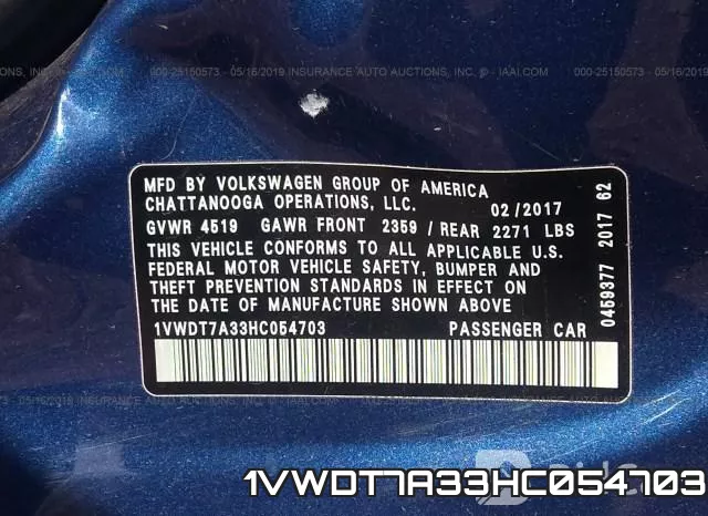 1VWDT7A33HC054703 фото 10