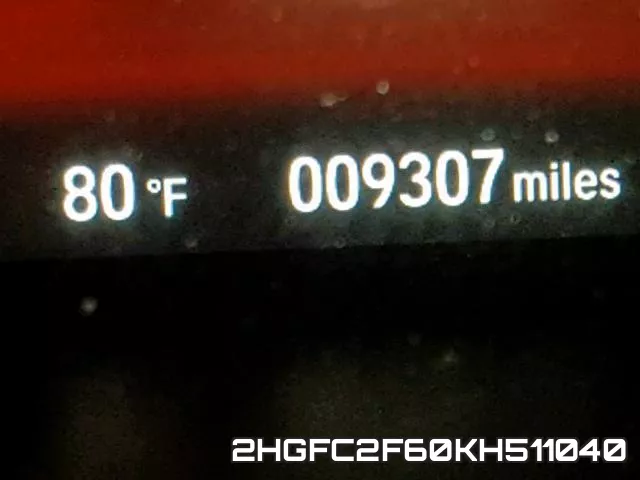 2HGFC2F60KH511040 фото 9