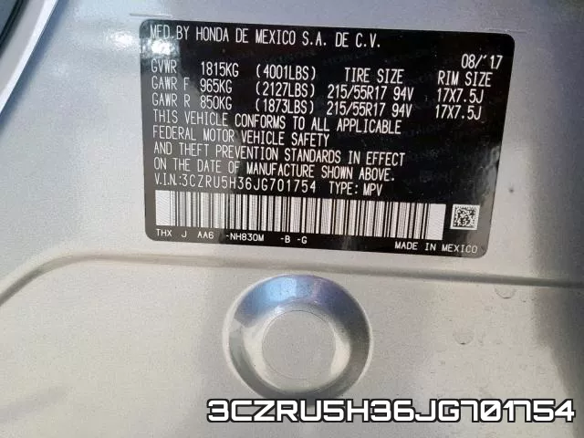 3CZRU5H36JG701754 фото 2