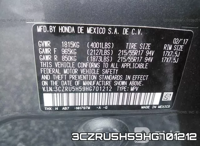 3CZRU5H59HG701212 фото 10