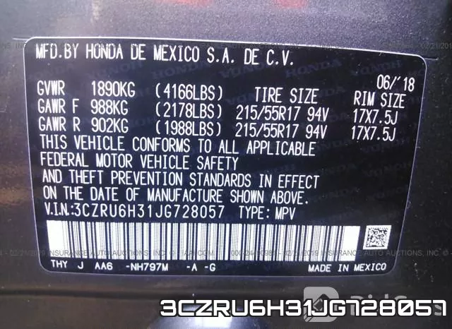3CZRU6H31JG728057 фото 10