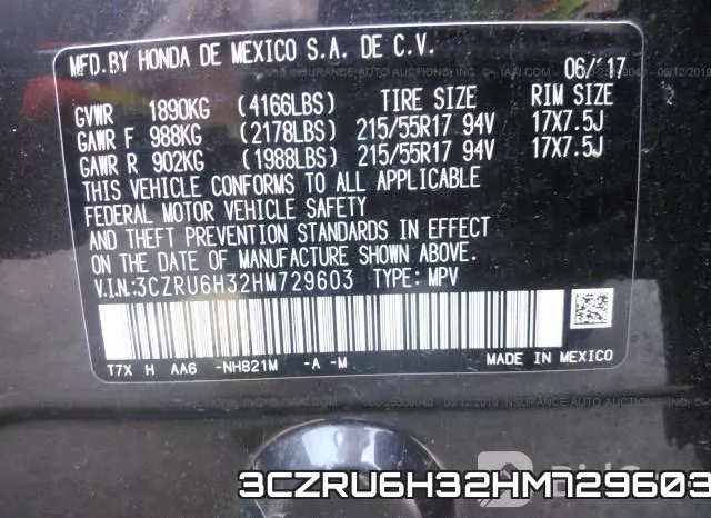 3CZRU6H32HM729603 фото 10