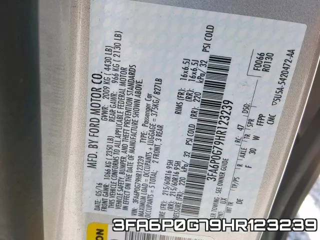 3FA6P0G79HR123239 фото 2