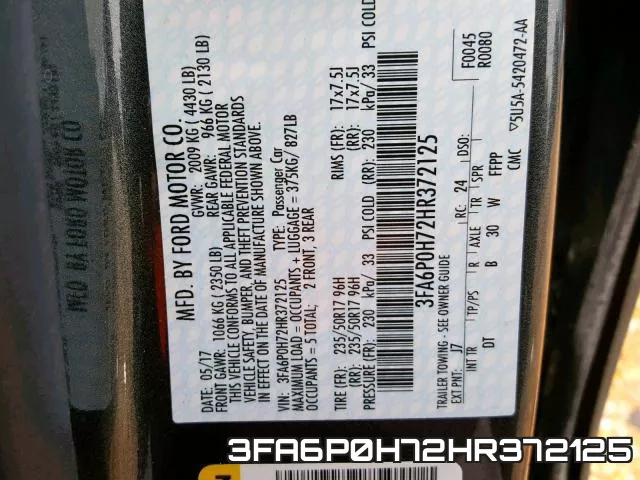 3FA6P0H72HR372125 фото 2