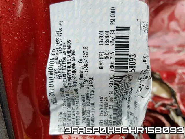 3FA6P0H96HR158093 фото 2
