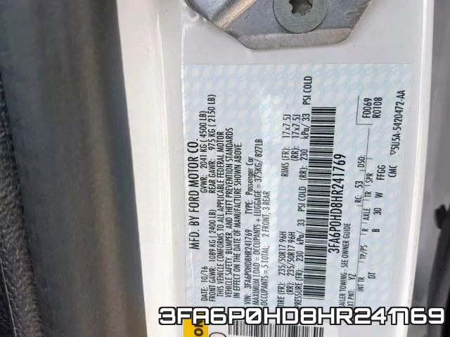 3FA6P0HD8HR241769 фото 2