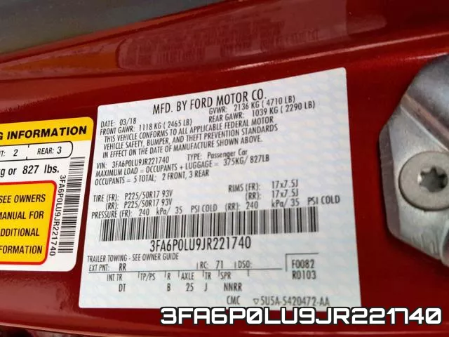 3FA6P0LU9JR221740 фото 2