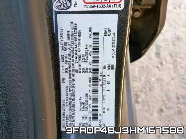 3FADP4BJ3HM167588 фото 2