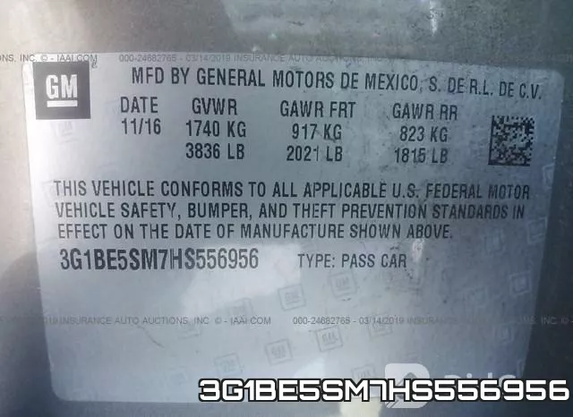 3G1BE5SM7HS556956 фото 10
