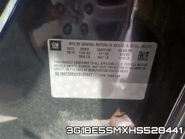3G1BE5SMXHS528441 фото 2
