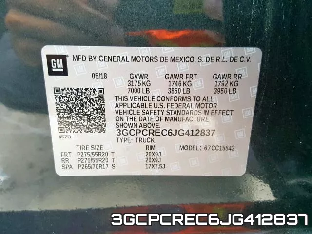3GCPCREC6JG412837 фото 2