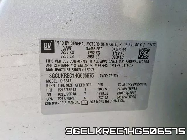 3GCUKREC1HG506575 фото 2