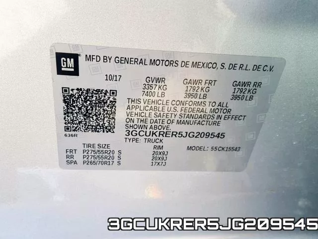 3GCUKRER5JG209545 фото 2