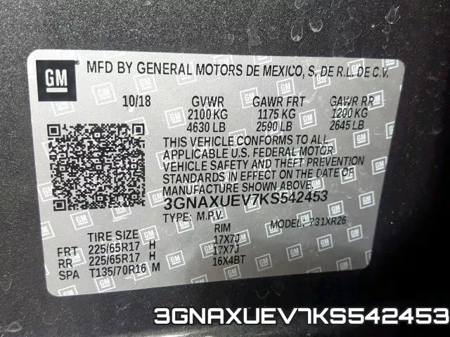 3GNAXUEV7KS542453 фото 2
