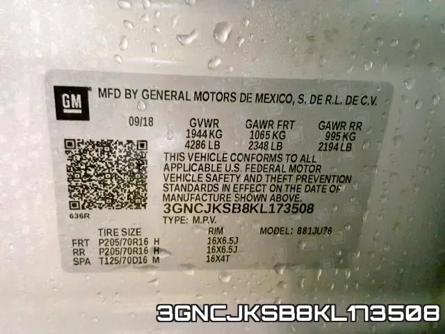 3GNCJKSB8KL173508 фото 2