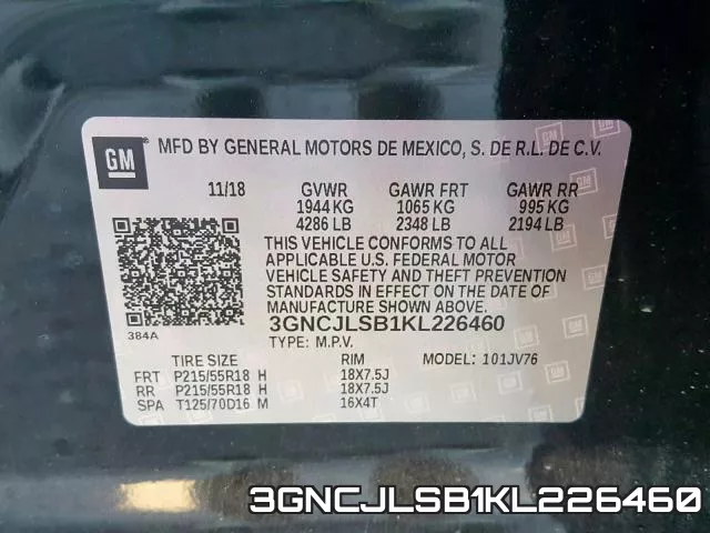 3GNCJLSB1KL226460 фото 2
