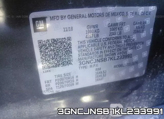 3GNCJNSB7KL233991 фото 10