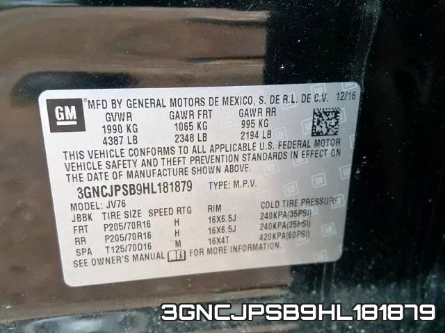 3GNCJPSB9HL181879 фото 2
