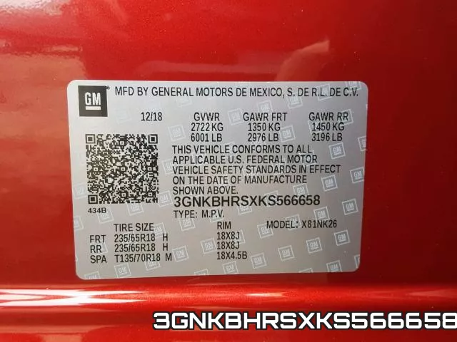 3GNKBHRSXKS566658 фото 2