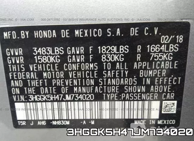 3HGGK5H47JM734020 фото 10